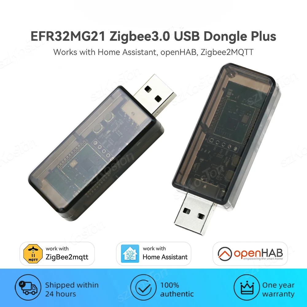 Zigbee 3.0 USB Dongle Plus EFR32MG21 Universal Open Source Hub Gateway Works with Home Assistant openHAB Zigbee2MQTT ZHA NCP