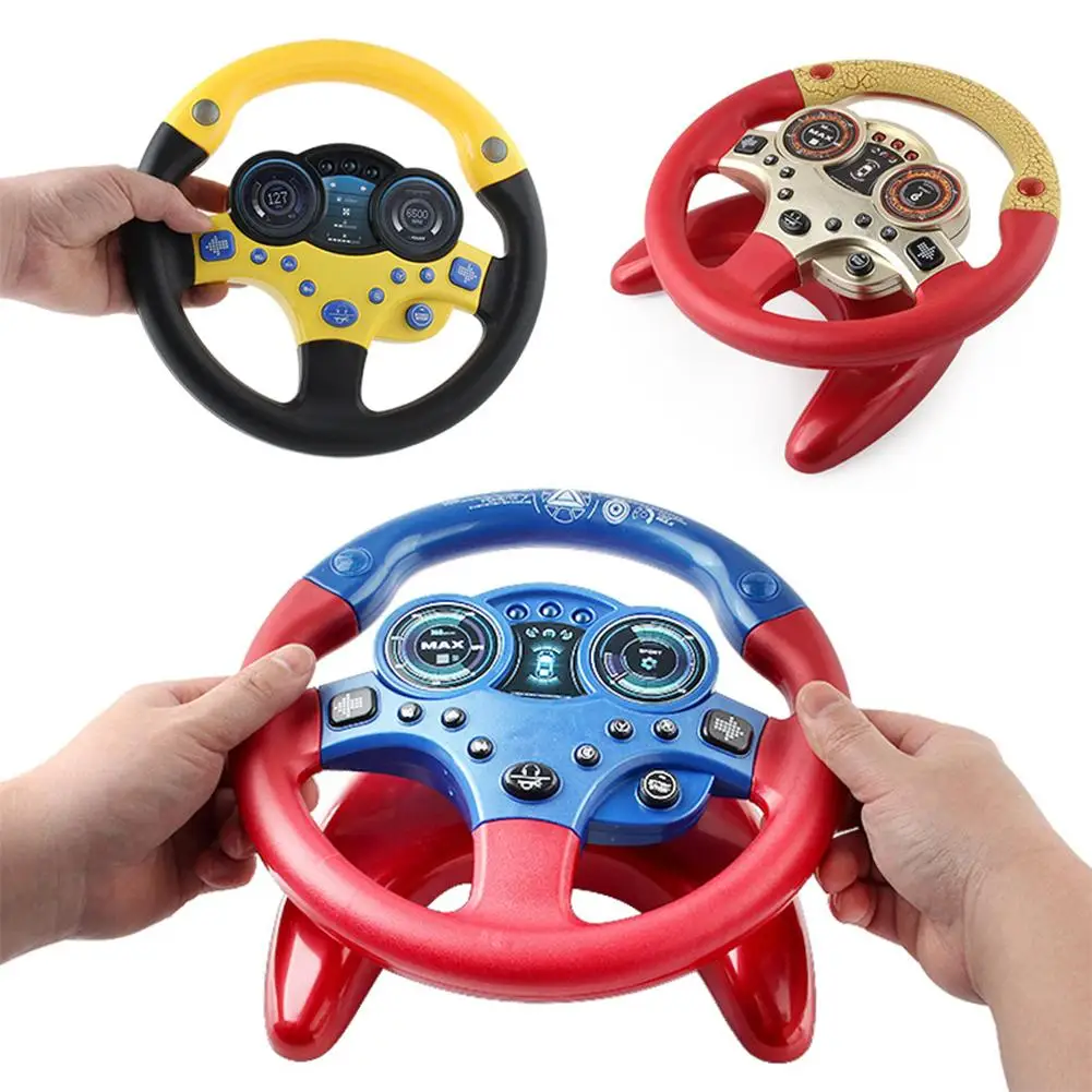 Yfashion Baby Car Simulation Steering Wheel Toy With Light Sound Children Educational Toy ( English Version )  Kids Toddlers Toy