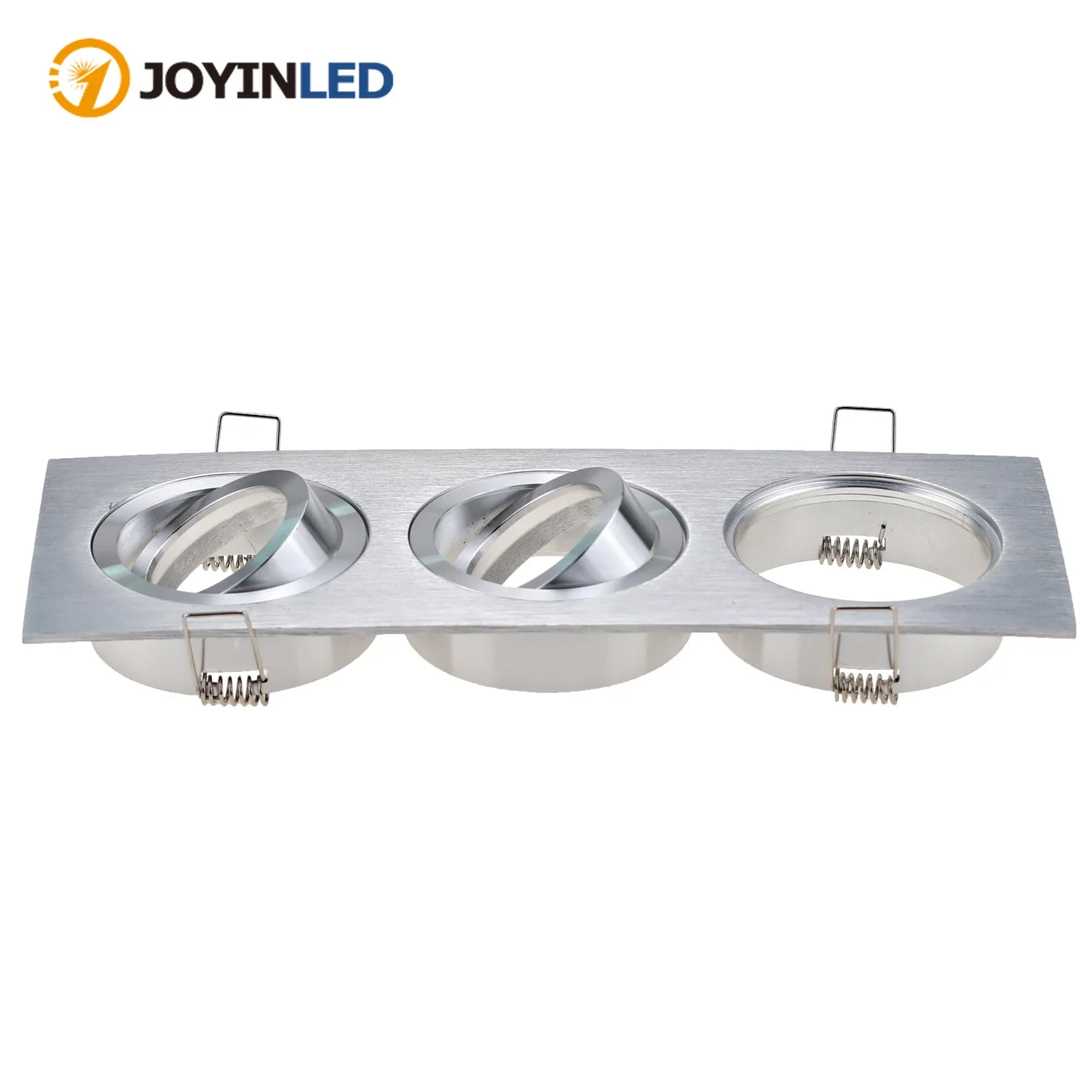 

MR16 GU10 Recessed Surface Mounted Spot Light Frame Housing Square Silver Triple Head Cut Out 250*85mm Fixture Frame