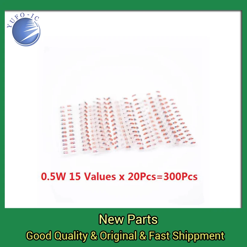 15values *20pcs=300pcs 0.5W 12V 15V 16V 18V 20V 3V~24V LL34 SMD Zener Diode Package 1/2W 1N4148 KIT 3V3 3V9 4V7 5V1 7V5 8V2 10V