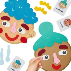 Kids Montessori Emotional Expression Toys Facial Game With 9pcs Cards Preschool Learning Educational Sensory Autism Therapy Toys