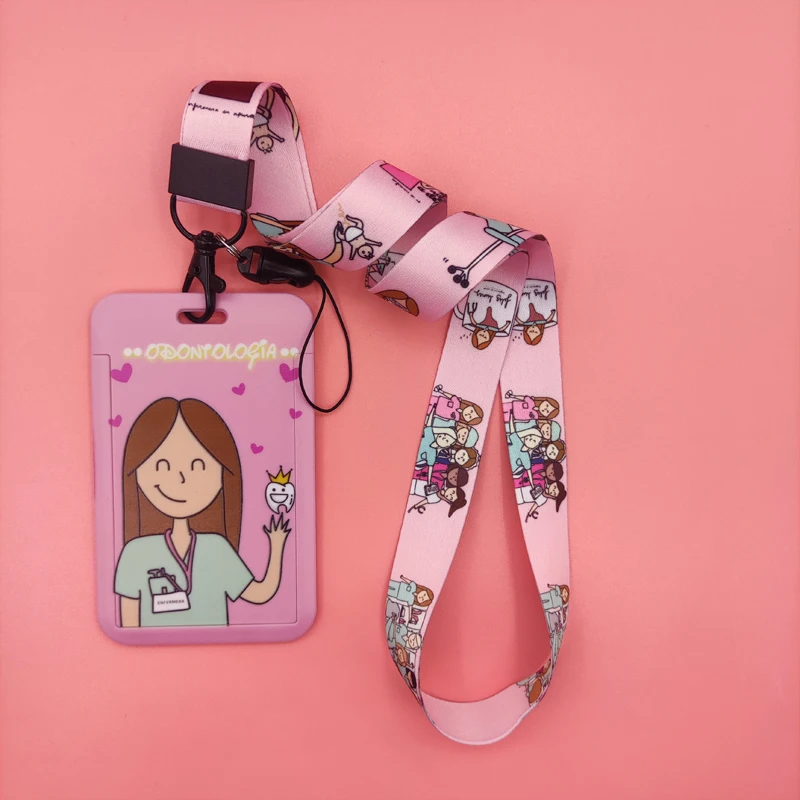 Zahnmedizin Krankenschwester Lanyard Ausweishalter Arzt ID Kreditkartenetui Umhängeband Kartenhalter Odontologia Anmeldeinformationen Zubehör Geschenk – Detail 20