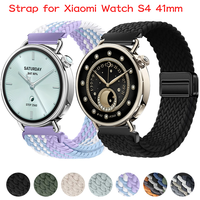 18mm Braided Magnetic Buckle Strap For Xiaomi Watch S4 41mm Bracelet Smartwatch Wristband Correa for XIAO MI S4 41 mm band
