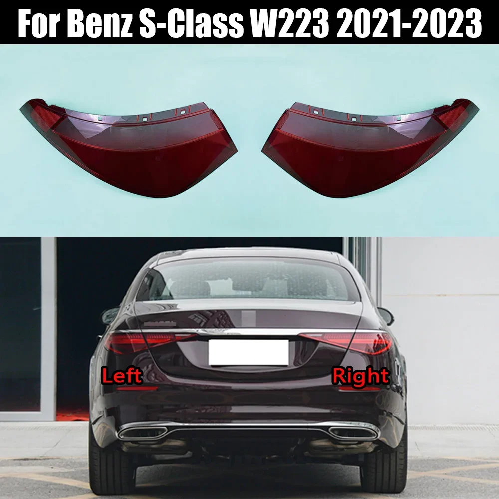 For Mercedes-Benz S-Class W223 2021-2023 Car Accessories Taillight Lens Cover Taillamp Shell Transparent Lampshade Plexiglass