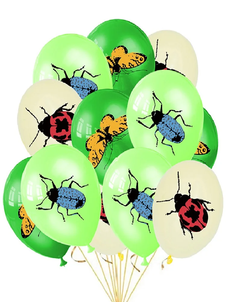 Ballon insectes 12 pièces, coccinelle thème insectes, ballon en Latex papillon, 12 pouces