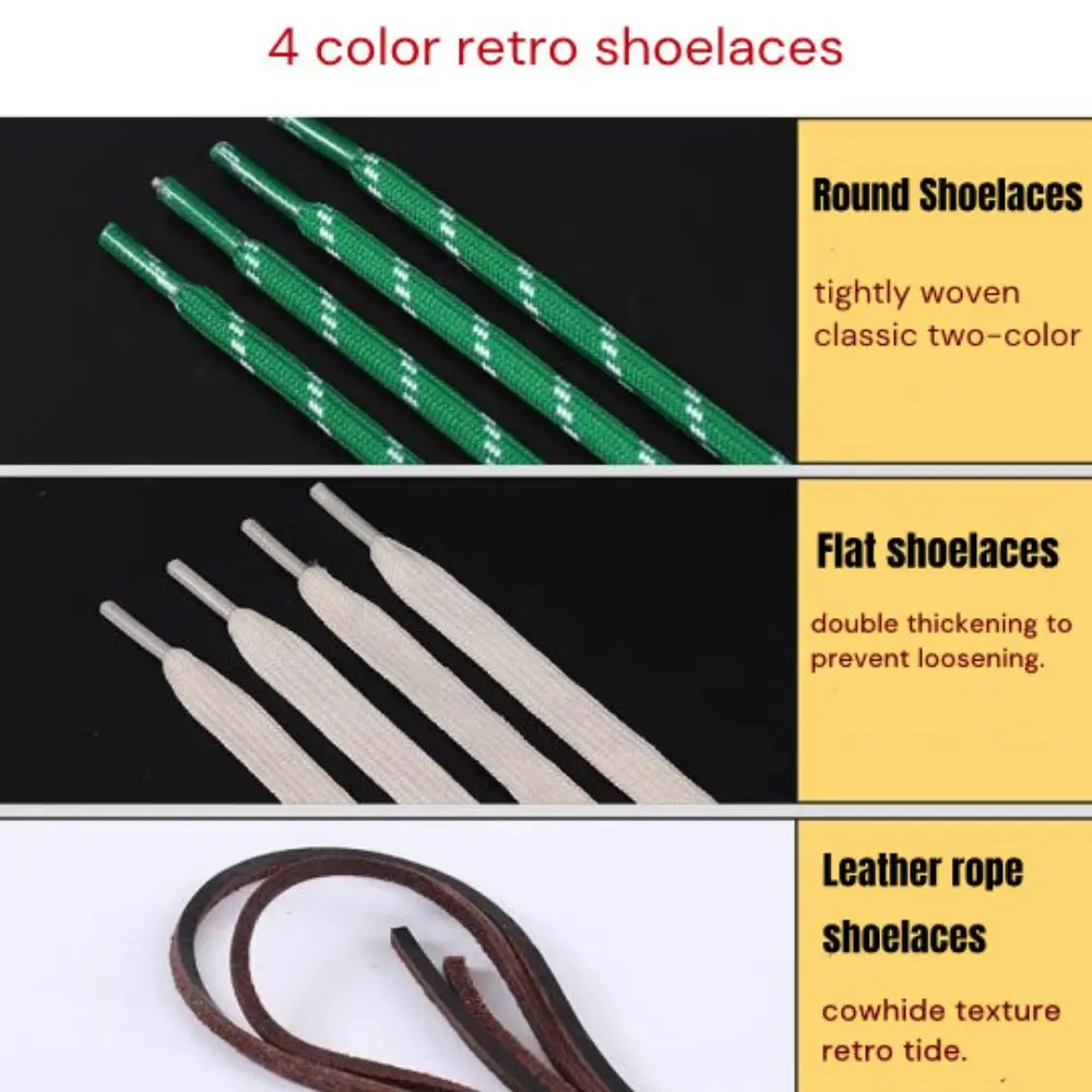 New Trend Contrast Color Mix And Match Shoelaces Personality Shoes Rope For Sneakers High Quality Korean Shoestrings Combination