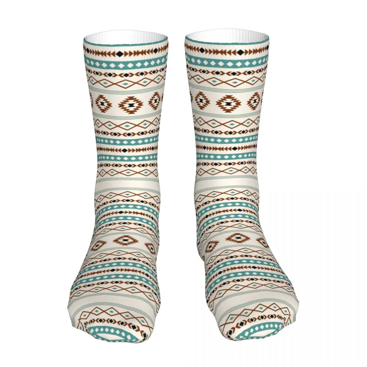 

New Socks Male Mens Women Bohemian Boho Socks Aztec Teal Terracotta Black Cream Mixed High Quality Socks Summer Autumn Winter