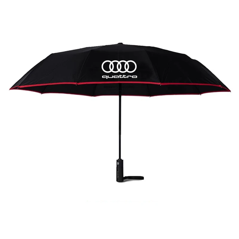 Car Led Light Automatic Folding Windproof Sunshade Umbrella For Audi Quattro A3 A4 A5 A6 A7 A8 TT Q3 Q4 Q5 Q6 Q7 Q8 S3 S4 S5 RS3