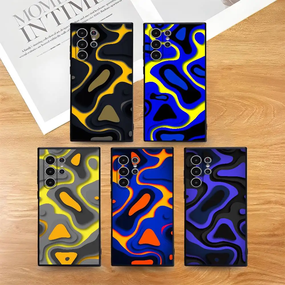 

Graffiti Technology Feel Phone Case For Samsung Galaxy S25 S24 S22 S23 Ultra S21 S20 Plus 5G Frosted Non-Slip Full Soft Cover