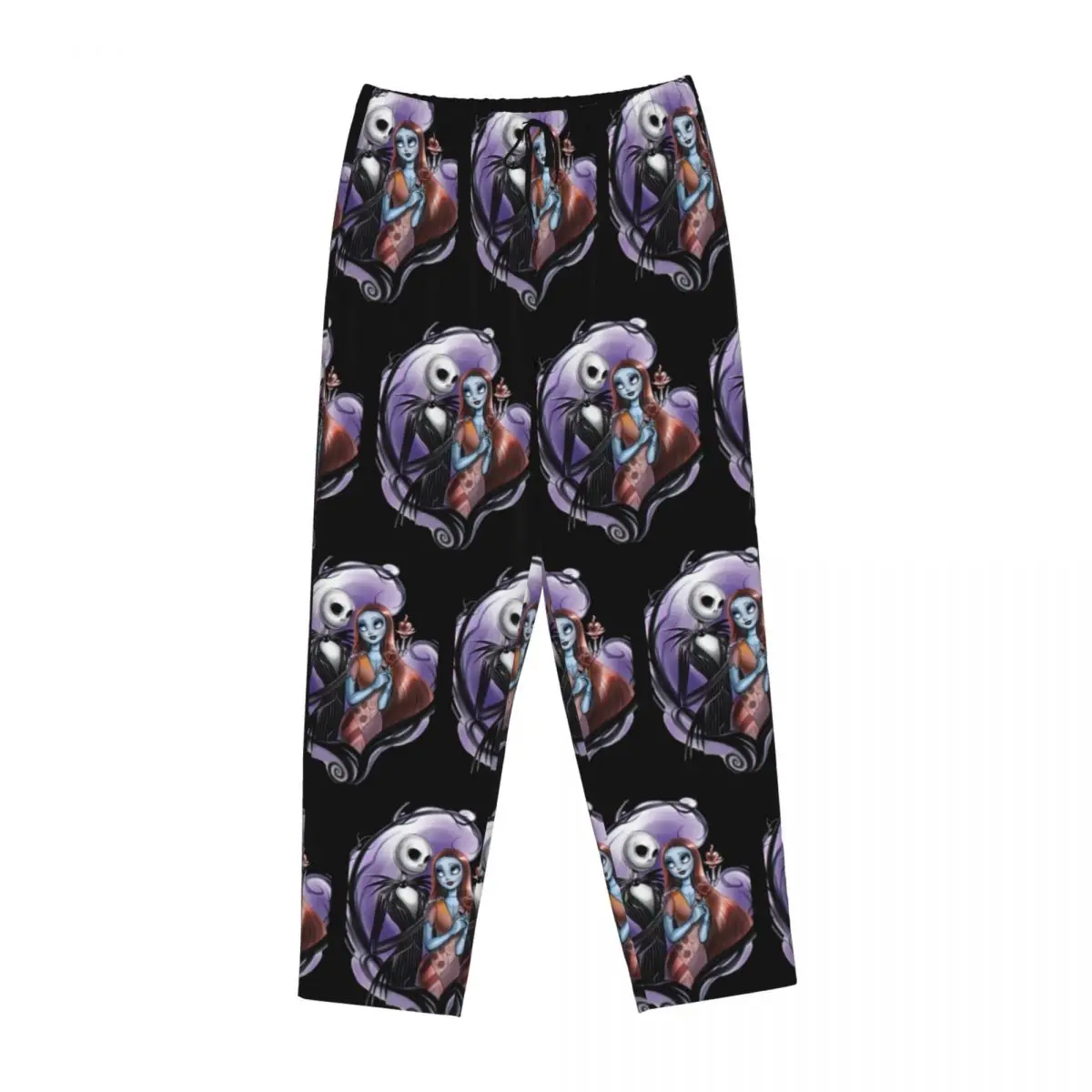 Custom Print Womens The Nightmare Before Christmas Pajama Pants Jack Skellington And Sally Sleep Sleepwear Bottoms with Pockets