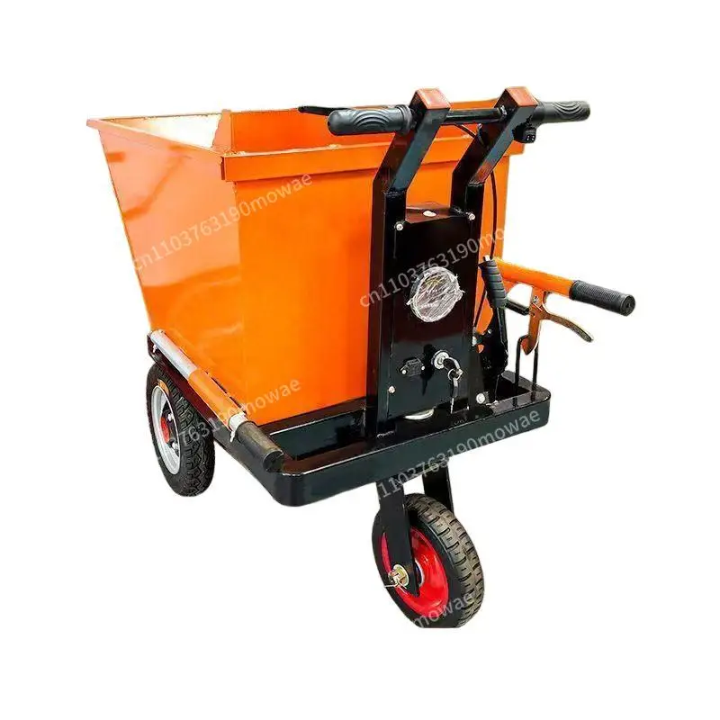 Mini electric dump truck 48V battery, three-wheel dump truck 0.5 tons, engine gearbox motor