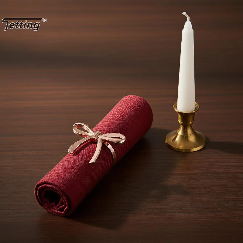 Romantic Bow Napkin Ring, Reusable Napkin Holder, Suitable For Valentine's Day, Parties, And Wedding Table Decorations
