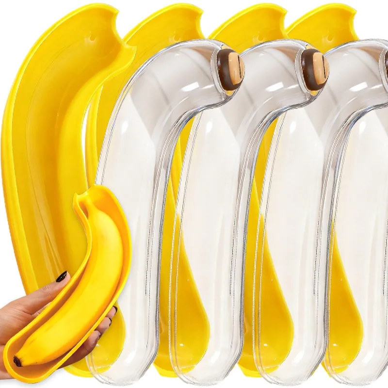 

Коробка для хранения бананов, антивыжимающая обезьяна, банановая стручка, переносной защитный чехол для фруктов, контейнер для еды для пикника, коробки с прозрачной крышкой