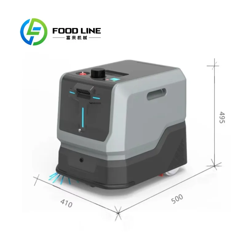 Customized Small Commercial AI Self Cleaning Floor Cleaning Robot 350mm Width 10L Water Tank Vacuum Mop Machine For Hotel Office
