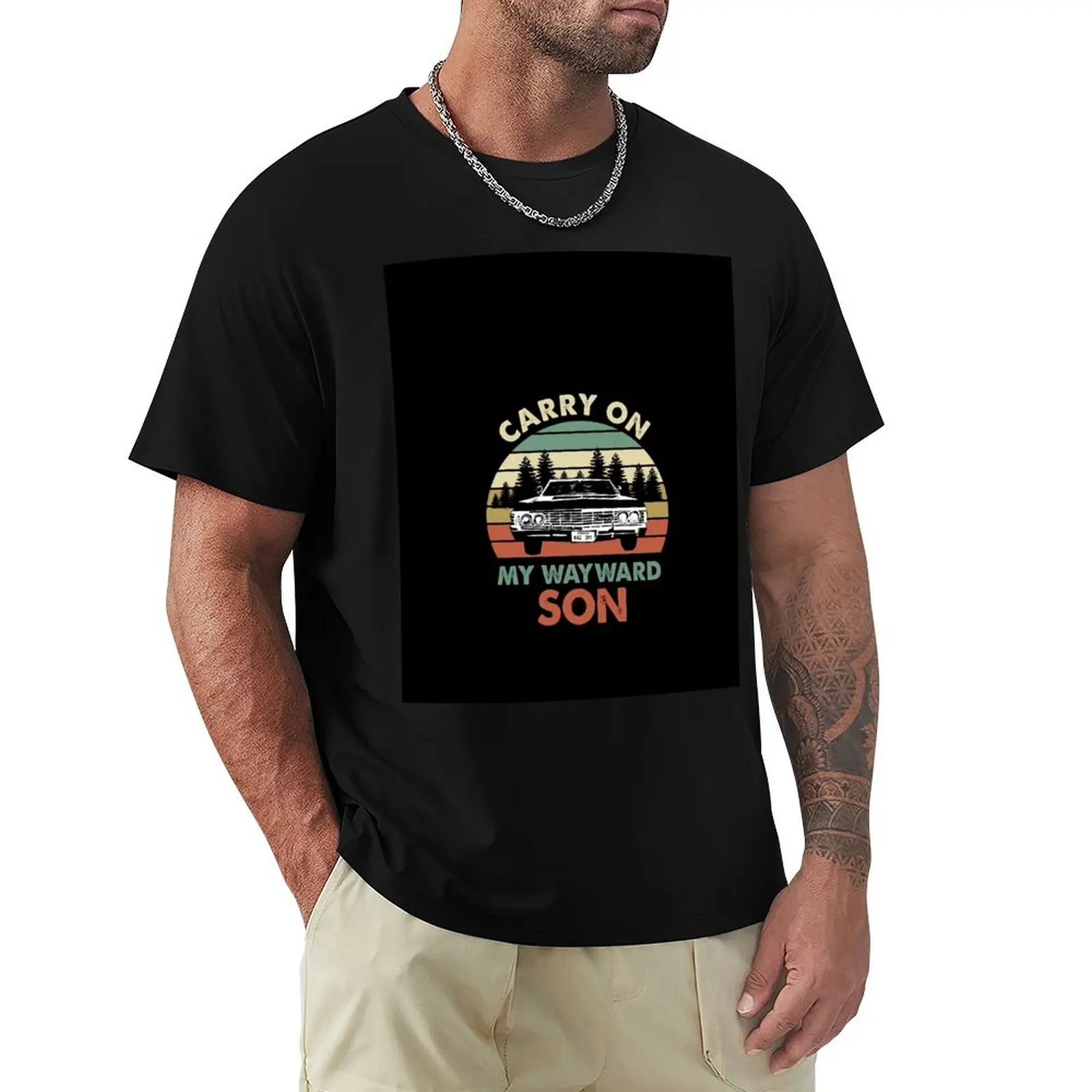 Supernatural Vintage Art T-Shirt Breathable Workout Short Sleeve Top