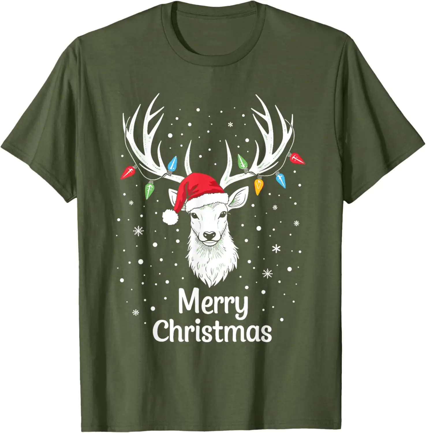 عيد ميلاد سعيد الرنة عيد الميلاد قمصان احتفالية جمعات الشتاء التي شيرت طاقم الرقبة قصيرة الأكمام