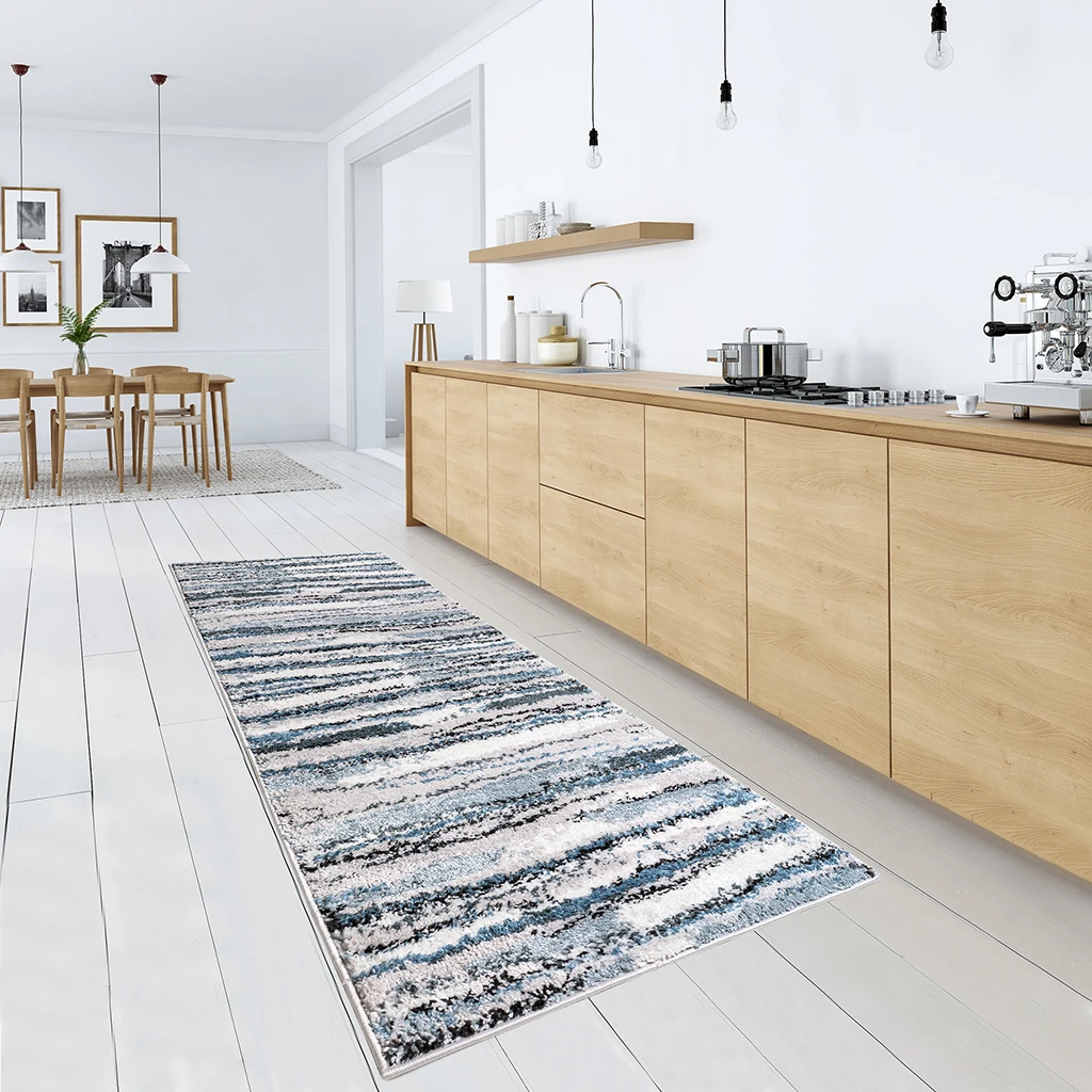 

Watercolor Abstract Stripe Woven Area Rug