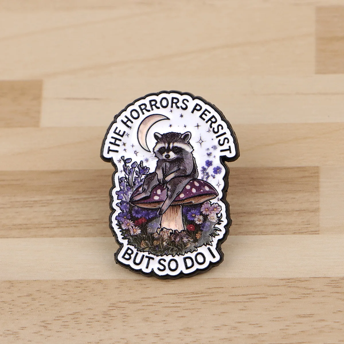 Pin esmaltado de mapache para mujer, insignias con citas de animales en mochila, broches para sombrero, alfileres de solapa, accesorios de Cosplay, juguetes, regalos