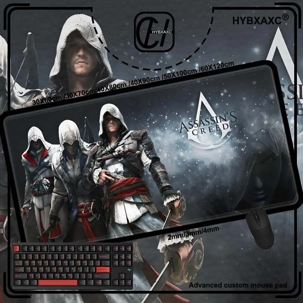 A-Assassin's-Creed gaming mouse pad computer pad desk pad natural rubber non-slip HD printing