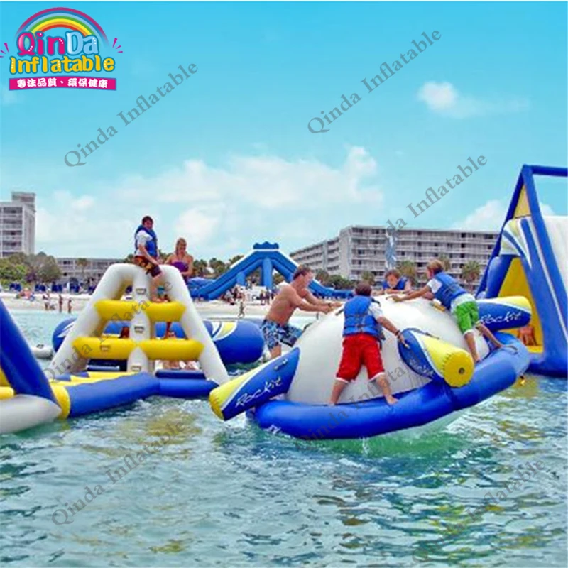 5M Giant Inflatable Water Gyroscope Inflatable Saturn Rocker For Swimming Pool Or Water Park Spinner Toy