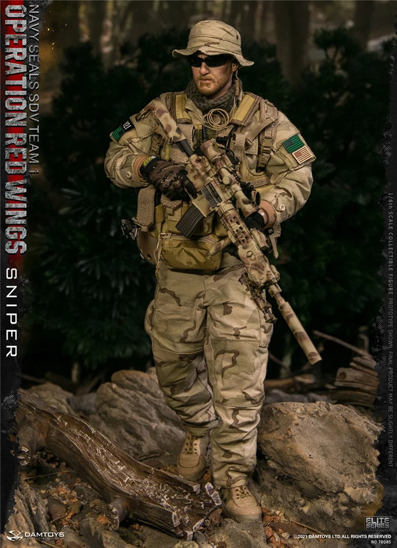 

1/6 Scale Military Action Figure Doll US Navy SEAL Operation Red Wings Sniper Soldier 12" Collectible Figures Model Toy