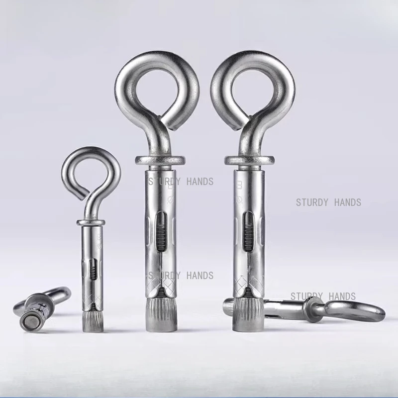 

5pcs stainless steel sheep eye burst screw pendant light swing hook with loop expansion hook hardware accessories