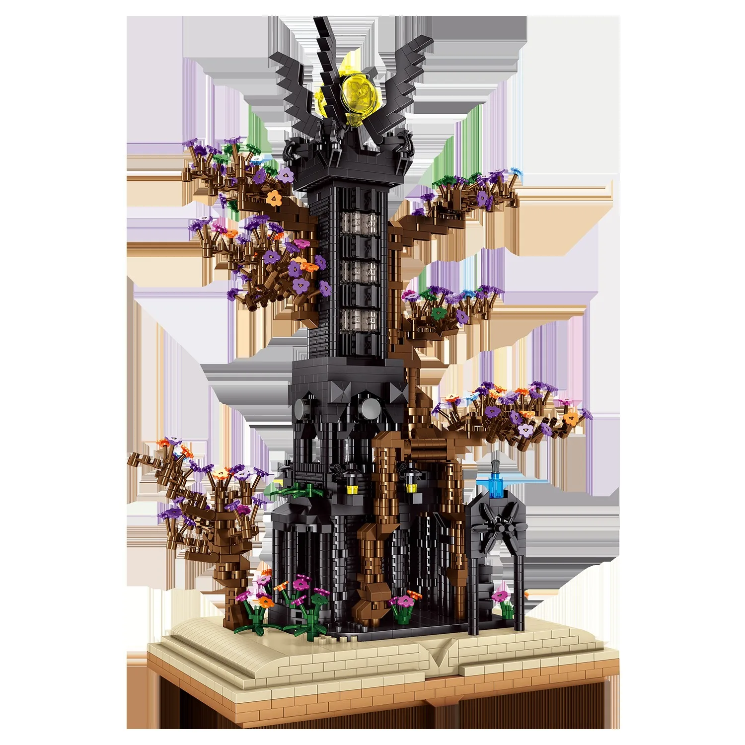 Filmowe budynki modułowe MOC Lord Rings Dark Night Tower Magic Book Model 3309PCS Mini Brick Building Blocks Brick Puzzle Toys