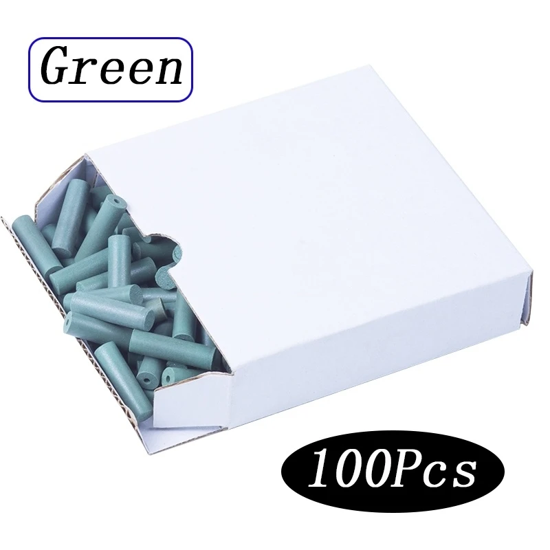 100PCS Rubber Points Polishing Pillar Wheels For Dental Jewelry Rotary