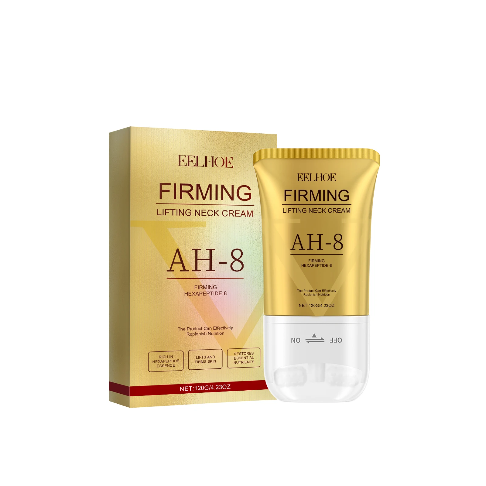 كريم الأسطوانة لشد الرقبة ترطيب رفع البشرة يتلاشى الخطوط الدقيقة يقلل من الذقن المزدوجة سطع الرقبة تجديد الرعاية المستحضرات #3