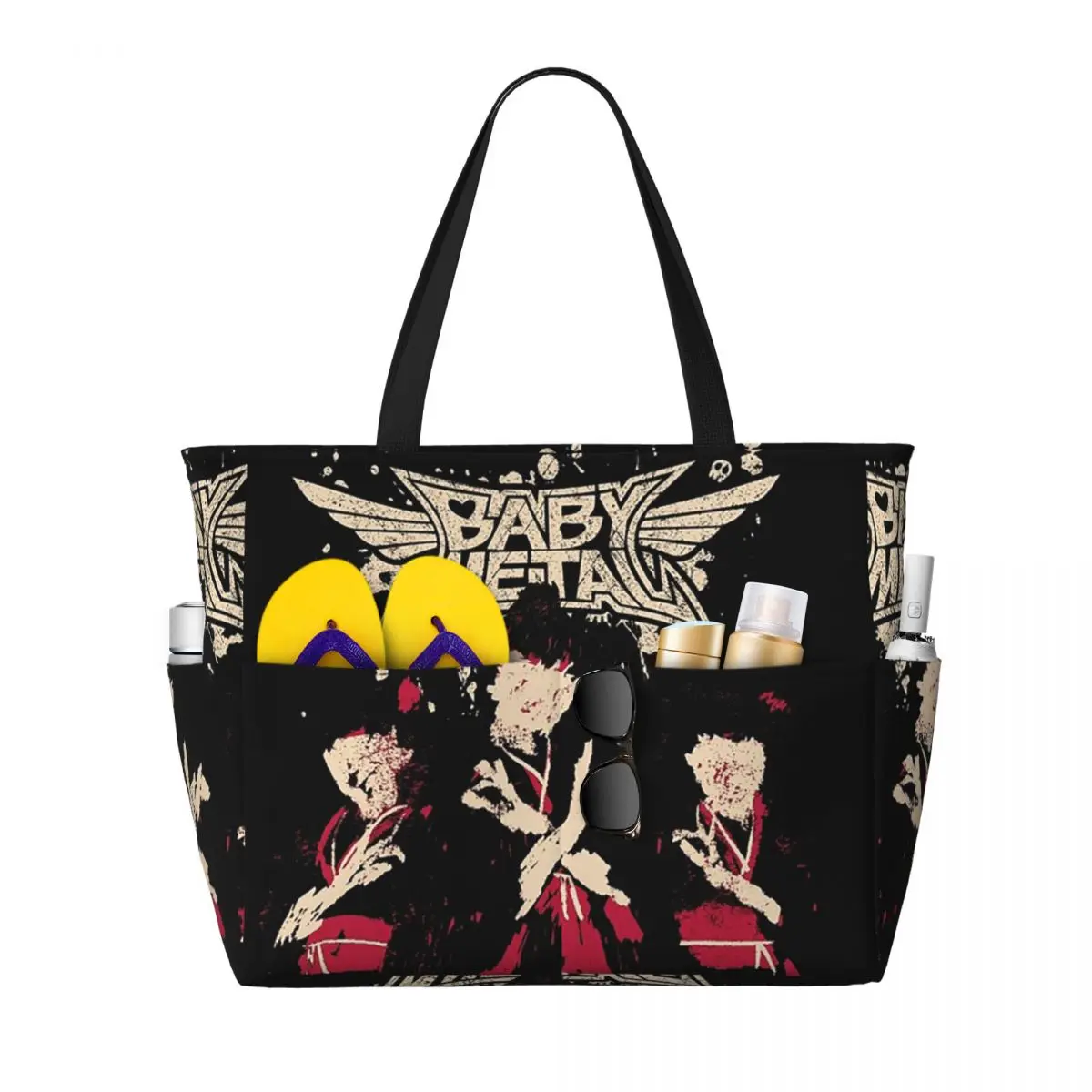 

The Babymetal Tour Beach Tote Bag Sport Gym Yoga Duffle Large Tote Bag Women Travel Bag Fitness bag