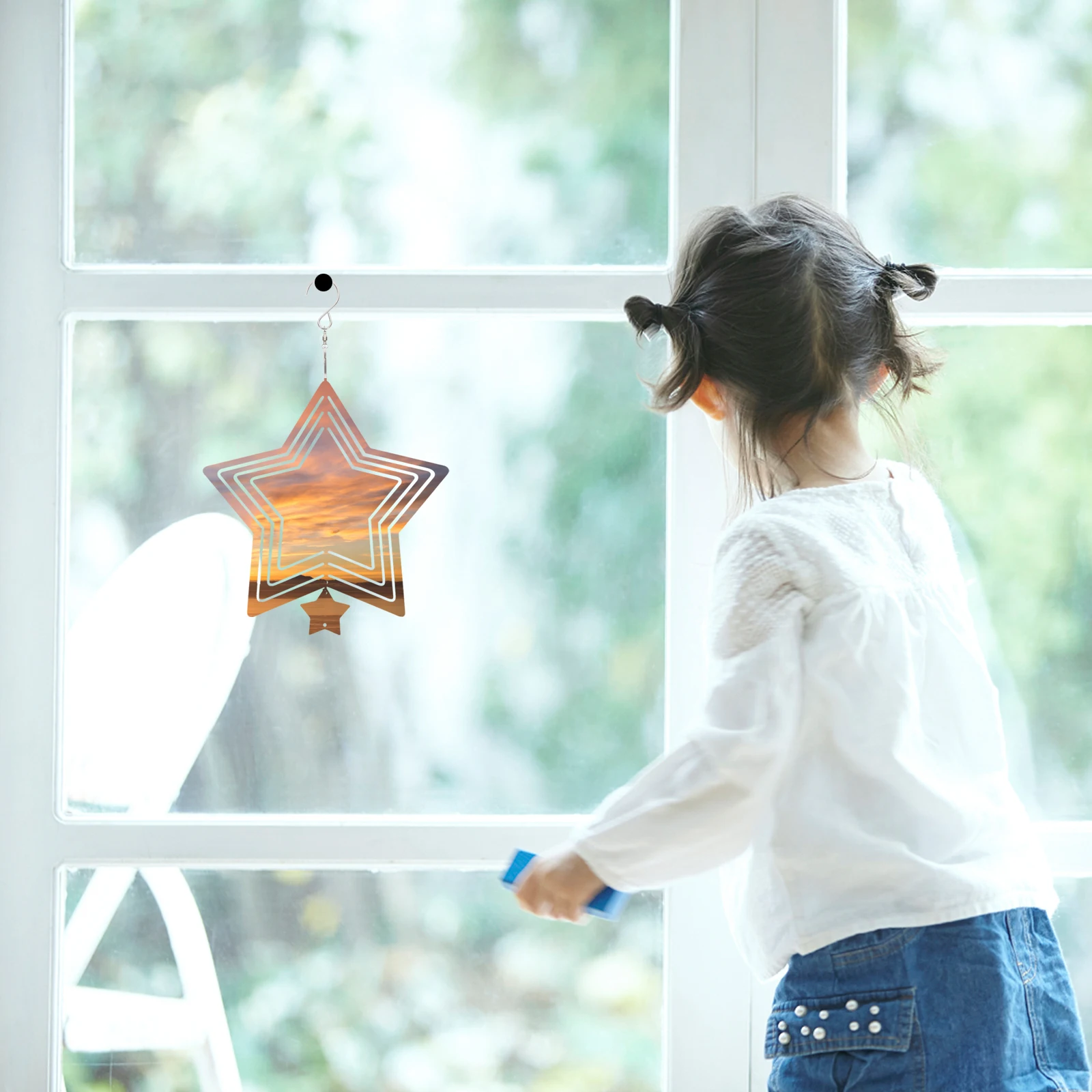 

Aluminum Sublimation Wind Spinner Durable Diy Hanging Decor For Garden Yard Patio Balcony Ornament Wind Spinner Decorations