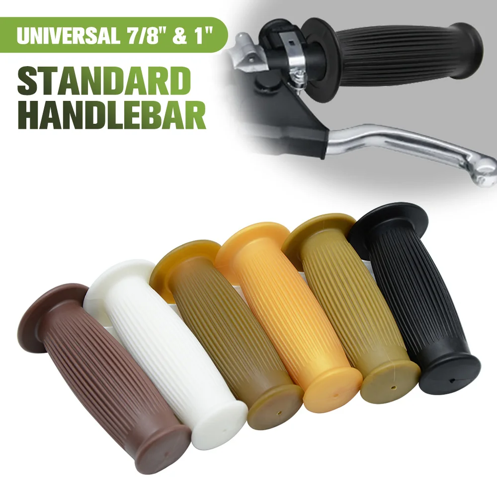 

Universal 1" Motorcycle Grips 25mm 28mm Comfort Rubber Handlebar Grips For Vintage Motorbike Deformation-Resistant Handle Bar