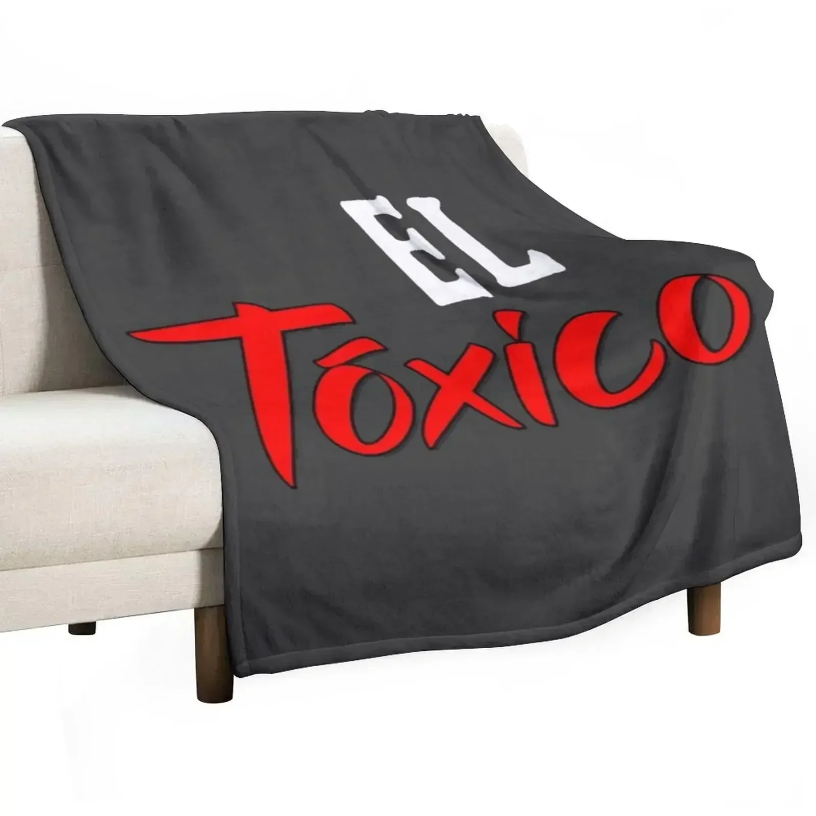 El Toxico White Red Typography Spanish Saying Throw Blanket Decorative Throw Personalized Gift Blankets