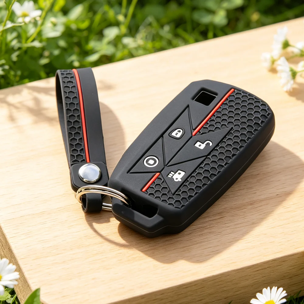 Honeycomb‑Grip Remote Key Cover With Keychain for Renault Pickup Truck Lorry Gama T C K Euro 4‑Button Ignition Fob
