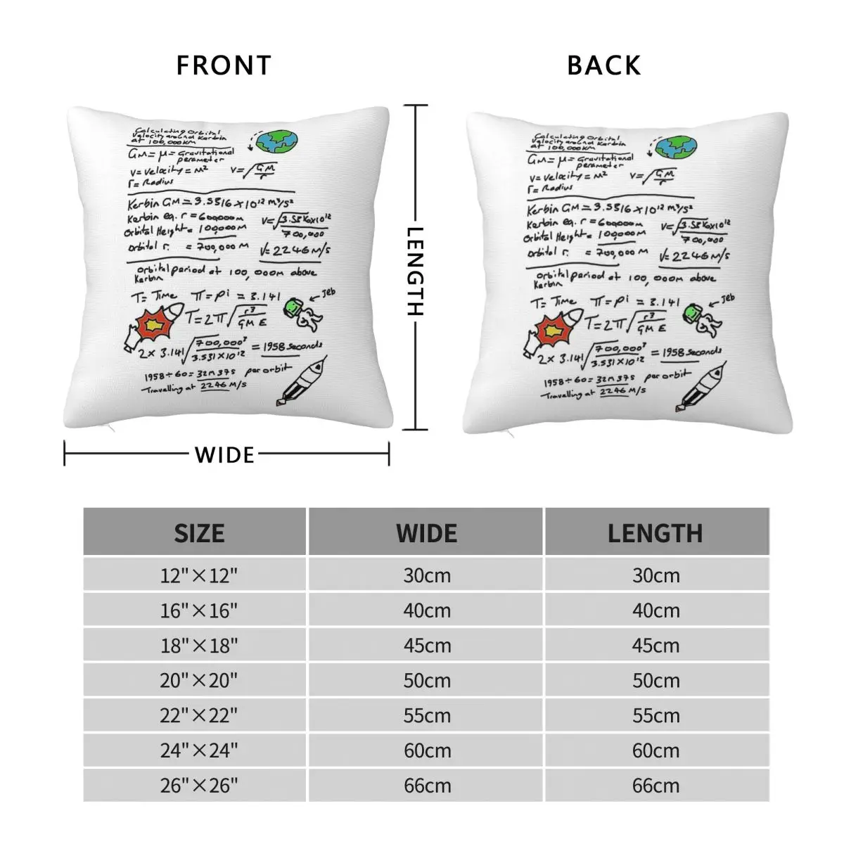 Kerbal Space Program Orbit Square Pillowcase Polyester Linen Velvet Creative Zip Decor Bed Cushion Case