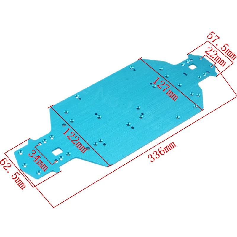 RC Car HSP Aluminum Metal Chassis Upgrade Spare Parts For 1/10 Scale Models Remote Control Kids Toys 94101/105/106/108/122/188