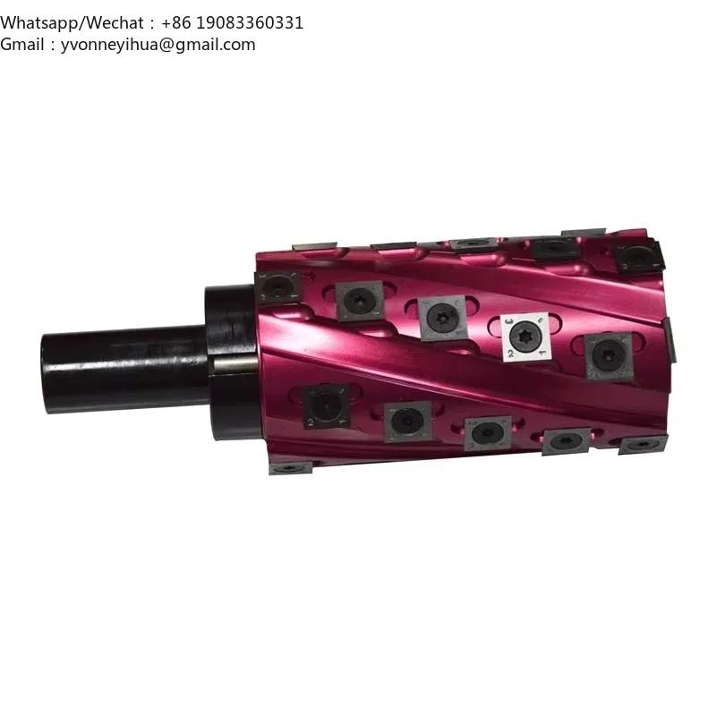 Helical Shaper Cutter Head Shaving Wood With Planner Blade