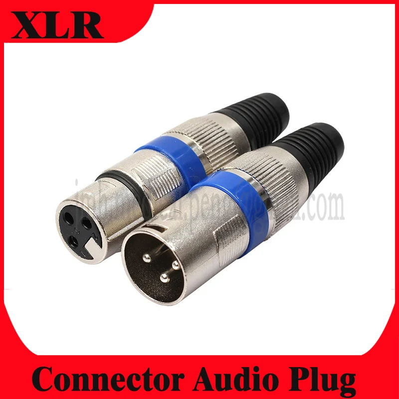 

XLR Connector Audio Plug 3pin Zinc Alloy Shell Color Ring Big Three-core Balanced XLR Male Socket Female Plug DIY Audio Plug