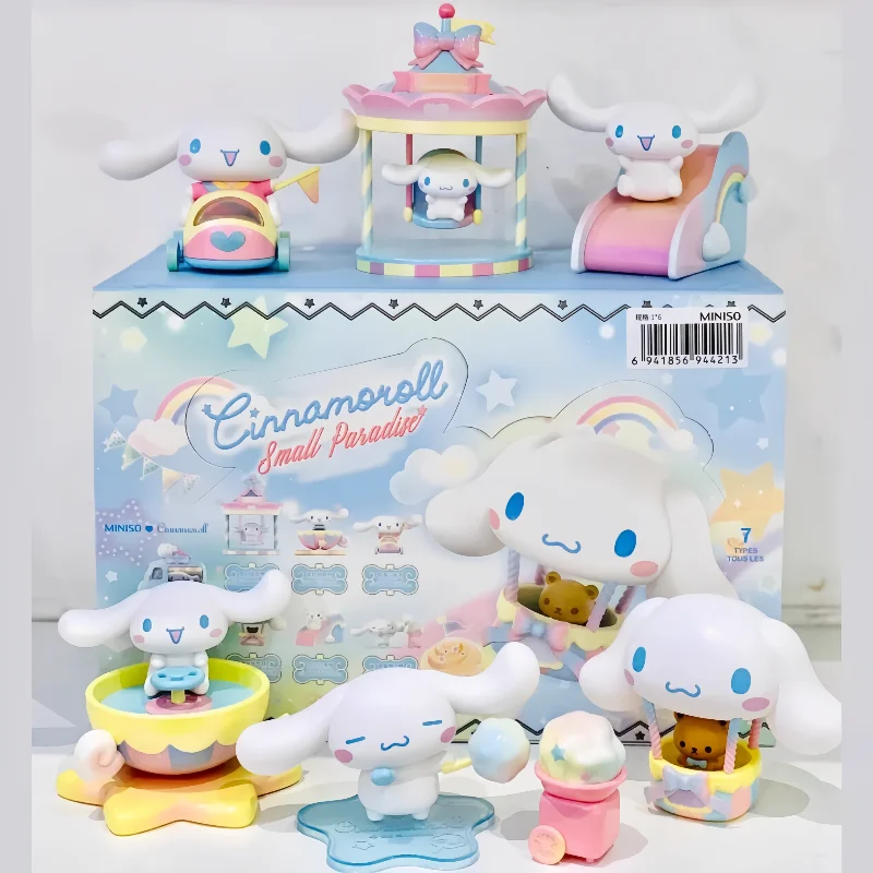 New Sanrio Cartoon Cinnamoroll Small Paradise Series Figure Kawaii Anime Collection Pvc Model Statue Dolls Girls Decor Gift