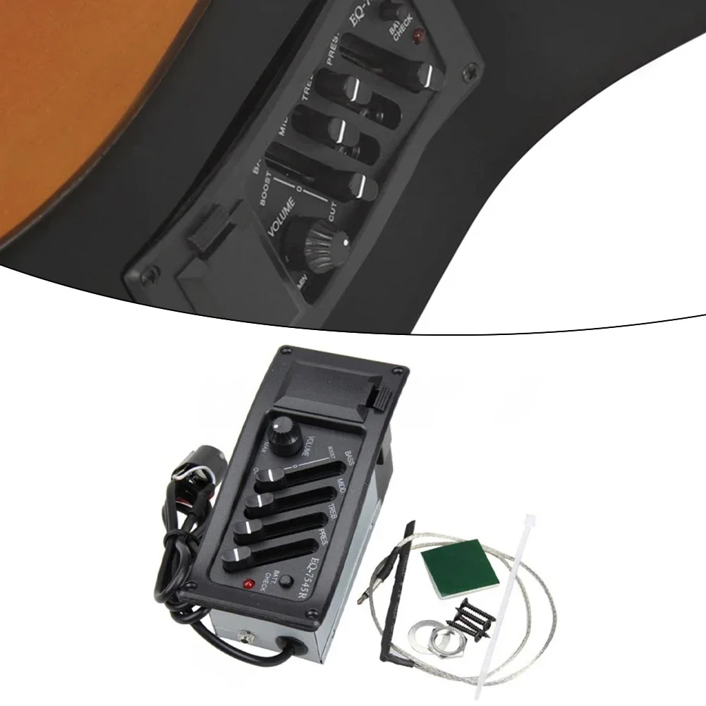 

Cost-effective 4 Band Guitar Pickup Guitar Pickup With Tuner Precise Volume Control Tuning Display ABS Material Shell