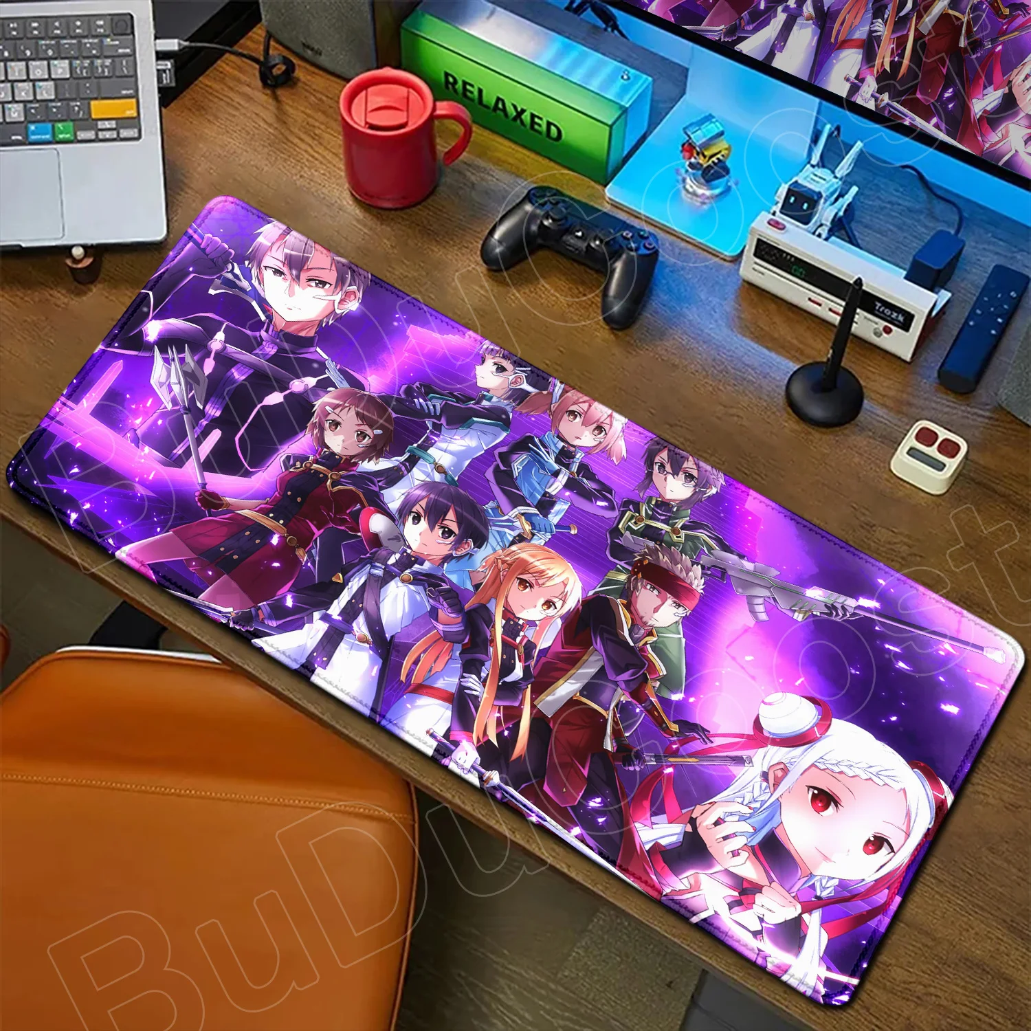 السيف الفن على الانترنت ساو يوكي Asuna أنيمي ماوس الوسادة لعبة كبيرة عدم الانزلاق المطاط دائم ماوس XXL مكتب للحاسوب شخصي حصيرة HD لوحة المفاتيح #3