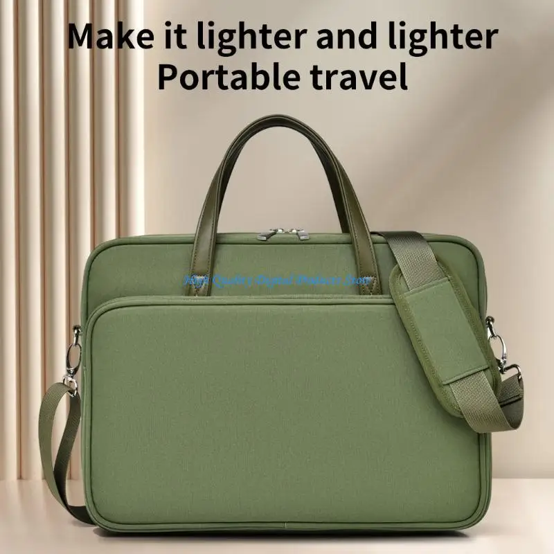 

U2JE Executive Laptop Case for 16Inch Computers, Water Resistant Shoulder Bag Black