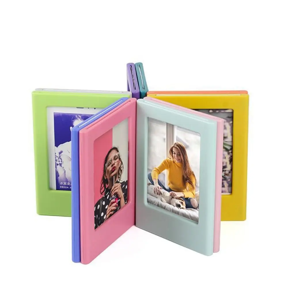 Display Shelf 3-Inch Photo Frame Mini Acrylic Picture Frames Transparent Creative Card Display Stand for Polaroid Photo Picture