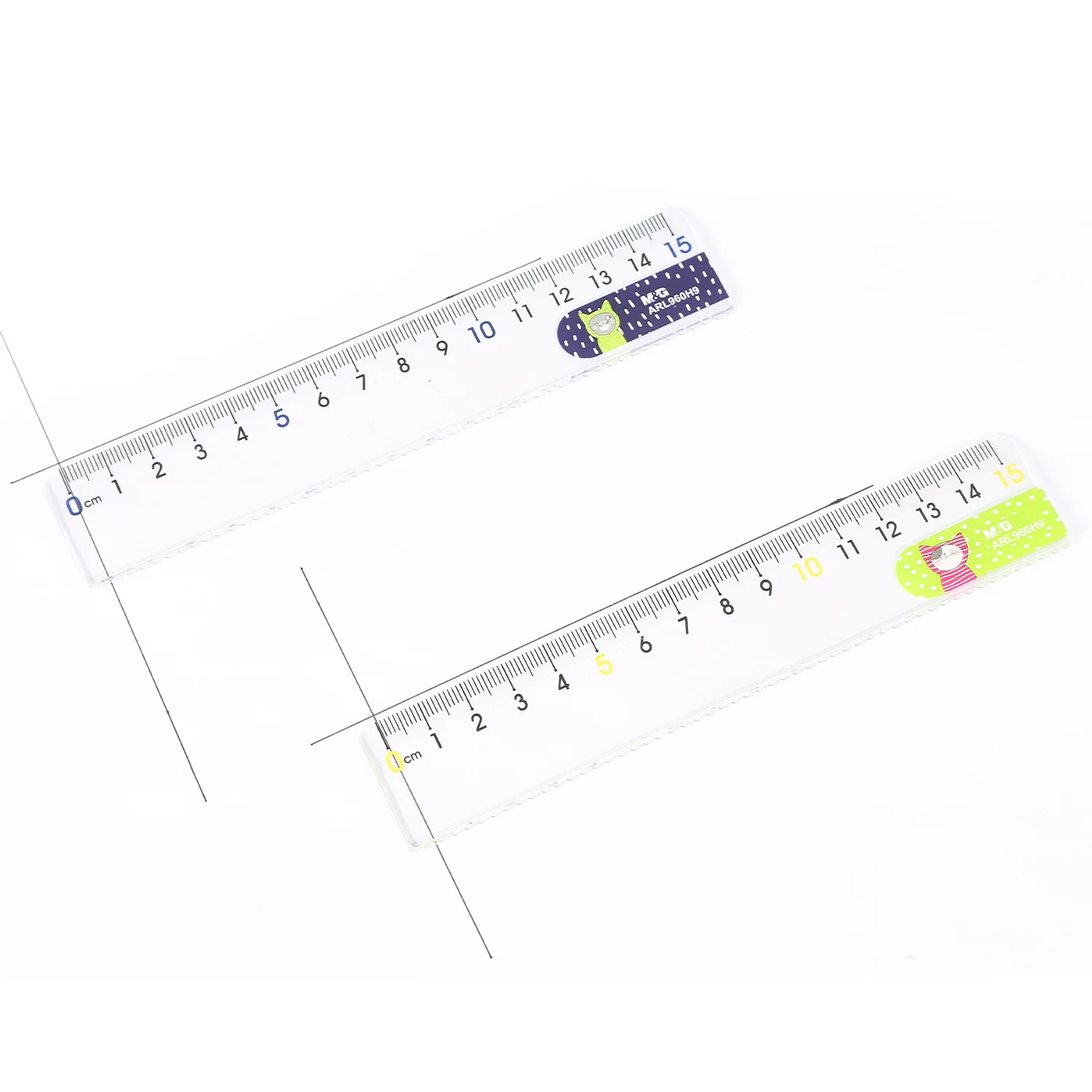 M & G so Many Cats Best Selling 15Cm Plastic Big Digital Custom Straight Ruler for School Supply