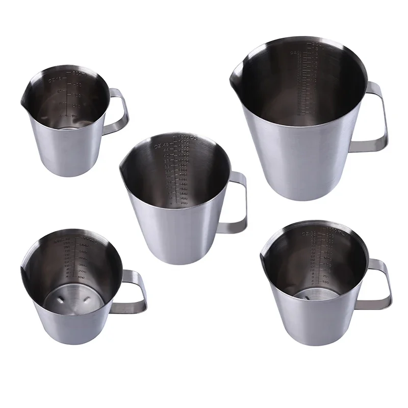 Thickened Stainless Steel Measuring Cup Scale 2000ml 1000ml 500ml Kitchen Baking Tea jug Large Capacity Pitcher Measuring Cup