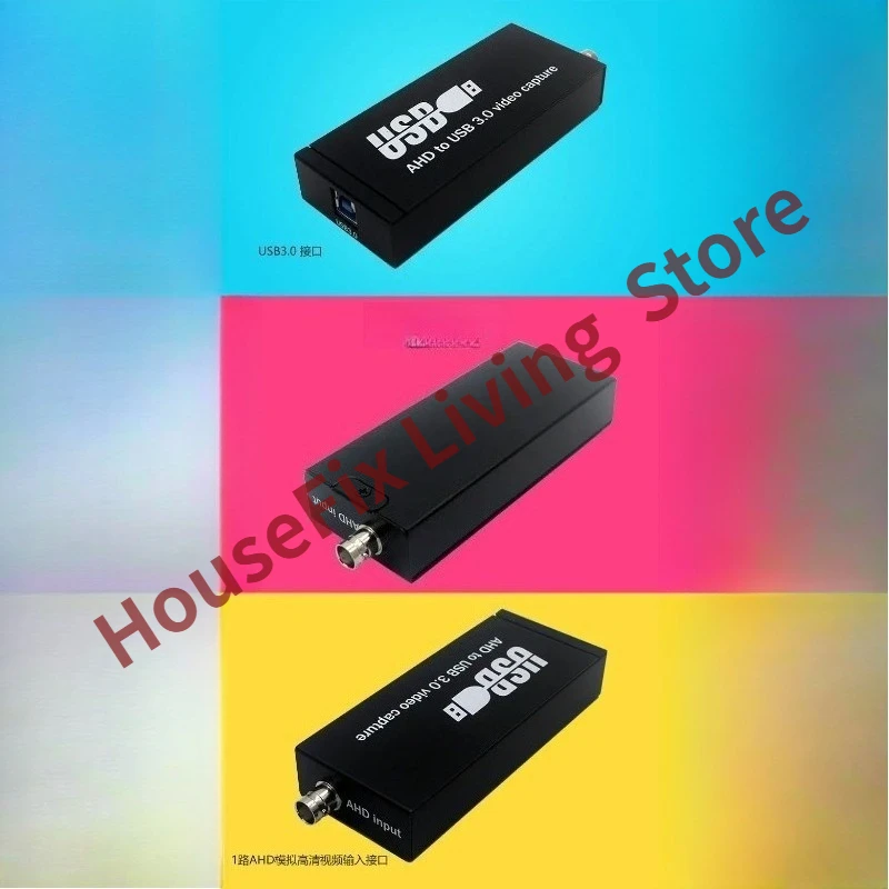 HD AHD Video Acquisition Card, USB 3.0, No Driver Needed, for Broadcast & Recording