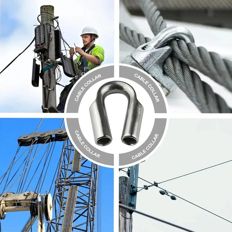 Ditale per cavo Ditale per corda in acciaio inossidabile Ditale per corda Rigging per fune metallica Cavo per fune metallica Catena Ditale per scaffalature
