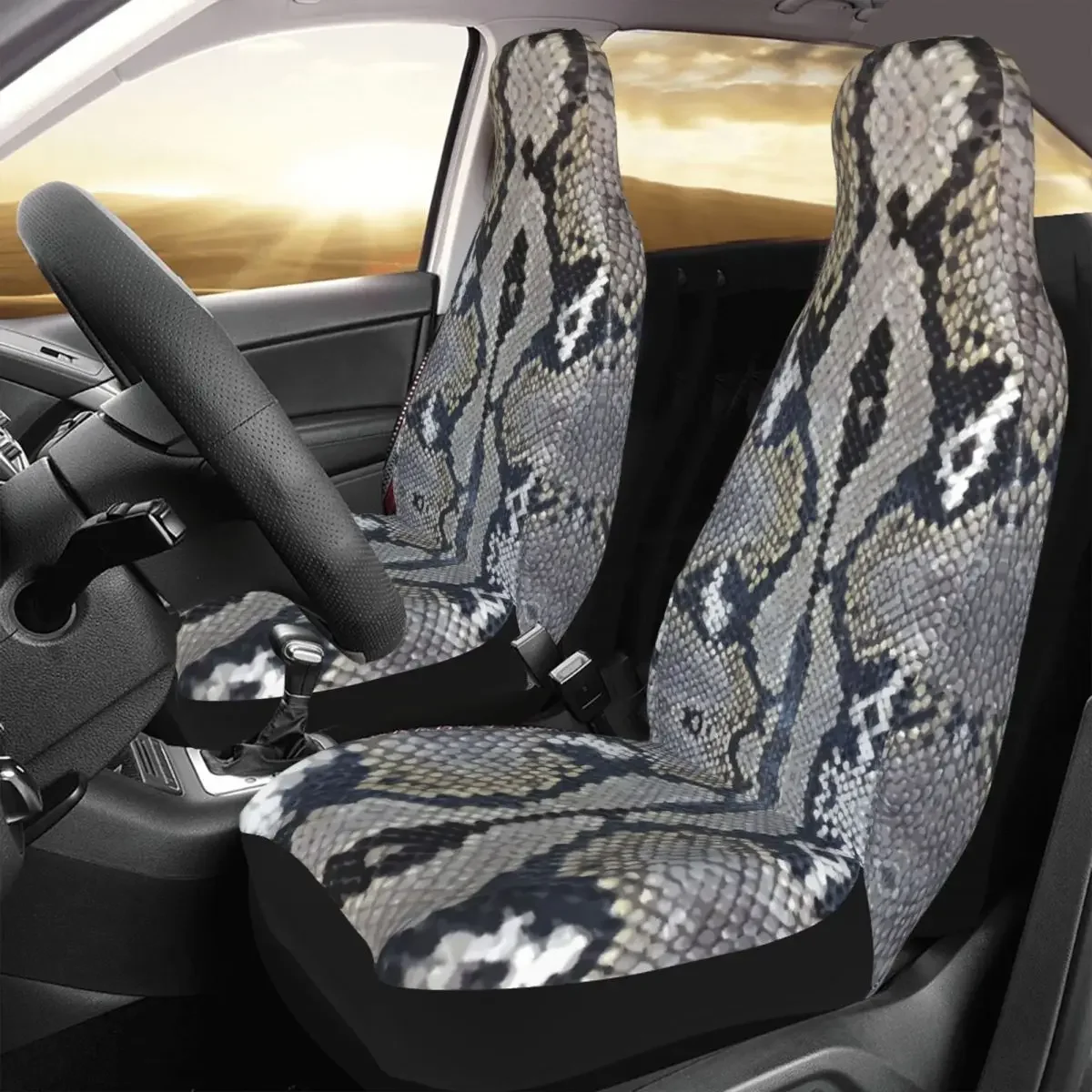 Python Snake Skin Universal Car Seat Cover Protector Interior Accessories Suitable For All Kinds Seat Cushion Fiber Car Styling