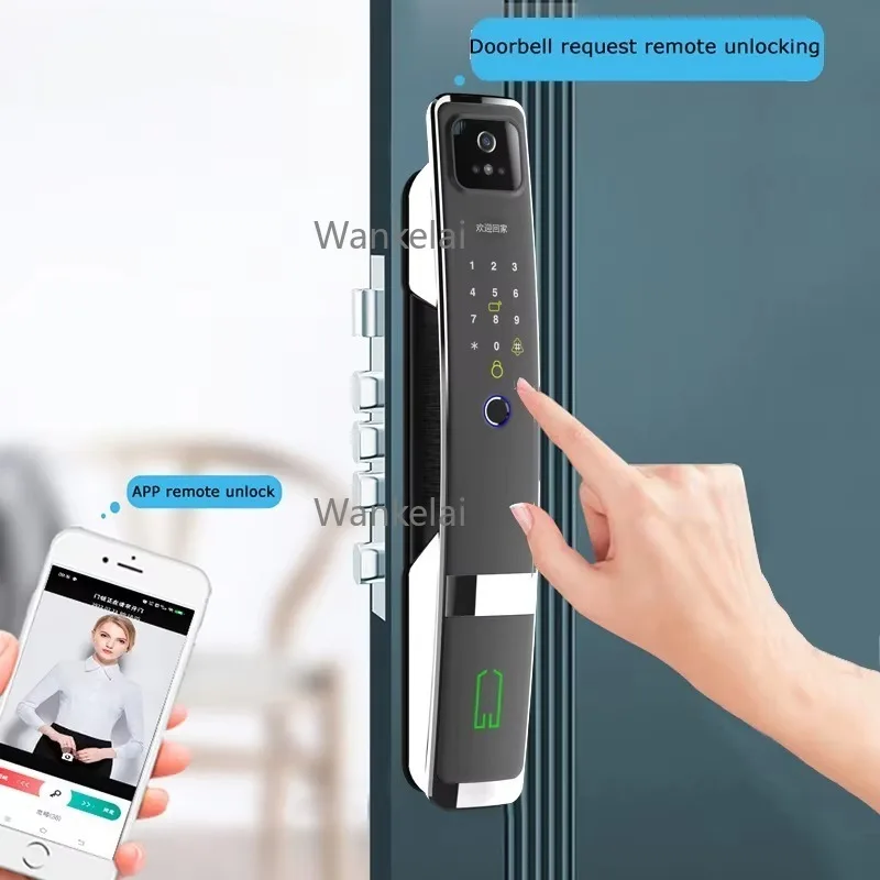 3D Face ID Smart Camane Password Safe Lock Mortise Keyless Door Lock Safety Electronic Fingerprint Lock Cylinders