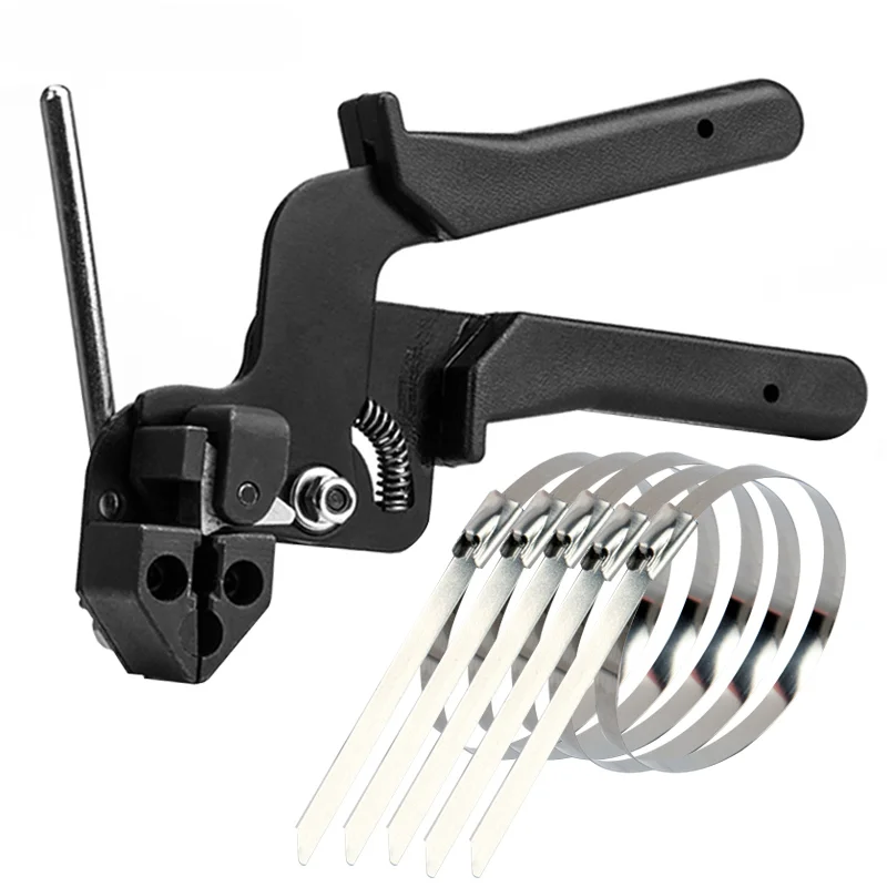 Stainless Steel Cable Tie Tension Cut Off Gun Fasten Pliers Cutter Hand Fastening Cutting Tools Pliers Crimper Tensioner Cutter